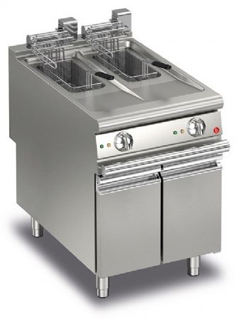Friteuse cuisine pro électrique monobloc - 10 + 10 litres - Gamme Queen 900 - Baron - 90QFRIE610