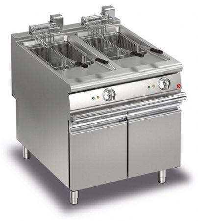 Friteuse cuisine pro Monobloc électrique - 22 x 2 L - Largeur 800 mm - Gamme QUEEN 900 - Baron - 90QFRIE822