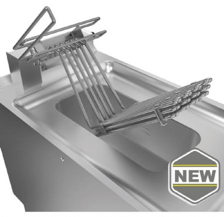 Friteuse cuisine pro Monobloc gaz - 23 L - Largeur 400 mm - Gamme QUEEN 900 - Baron - 90QFRIG423