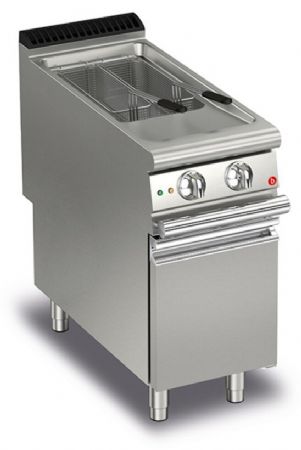 Friteuse cuisine pro Monobloc gaz - 23 L - Largeur 400 mm - Gamme QUEEN 900 - Baron - 90QFRIG423