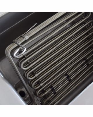 Friteuse gaz sur coffre inox commandes manuelles avec cuve 23 L 400x900x870