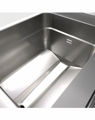 Friteuse gaz sur coffre inox commandes manuelles avec cuve 23 L 400x900x870