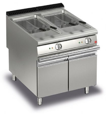 Friteuse cuisine pro gaz - 23 x 2 L - Largeur 800 mm - Gamme QUEEN 900 - Baron - 90QFRIG823