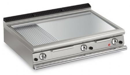 Plancha professionnelle à poser gaz surface rainurée 31,5 kW - Baron - 90QFTTG1223