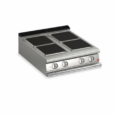 Plaque électrique professionnelle 4 foyers carrés 300x300 mm - puissance 16 kW - 800x900x250 mm Plaque électrique professionnelle 4 foyers carrés 300x300 mm - puissance 16 kW - 800x900x250 mm