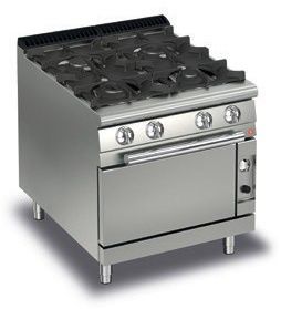 Fourneau 4 feux vifs gaz sur four gaz - Gamme Queen 900 - Baron - 90QPCFG803 Fourneau 4 feux vifs gaz sur four gaz - Gamme Queen 900 - Baron - 90QPCFG803
