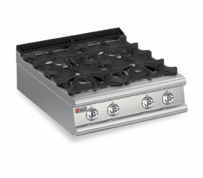 Fourneau gaz de comptoir 4 feux vifs - puissance 29,2 kW - 800x900x250 Fourneau gaz de comptoir 4 feux vifs - puissance 29,2 kW - 800x900x250