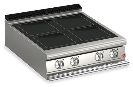 Fourneau à poser plaque électrique vitrocéramique - 4 zones de cuisson - Gamme Queen 900 - Baron - 90QPCVCE800