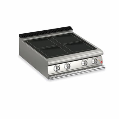 Top table de cuisson électrique vitrocéramique à poser avec 4 foyers puissance 8 kW 400x900x250 Top table de cuisson électrique vitrocéramique à poser avec 4 foyers puissance 8 kW 400x900x250