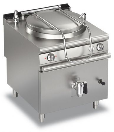 Marmitte electrique - Chauffe indirecte - 100 L - Largeur 800 mm - Gamme QUEEN 900 - Baron - 90QPFEI100S