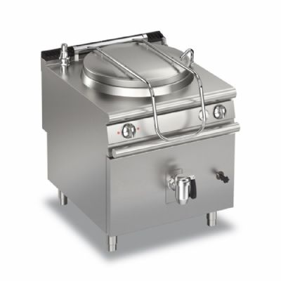 Marmite électrique à chauffage indirect sur coffre avec cuve 50 L puissance 9,6 kW Marmite électrique à chauffage indirect sur coffre avec cuve 50 L puissance 9,6 kW