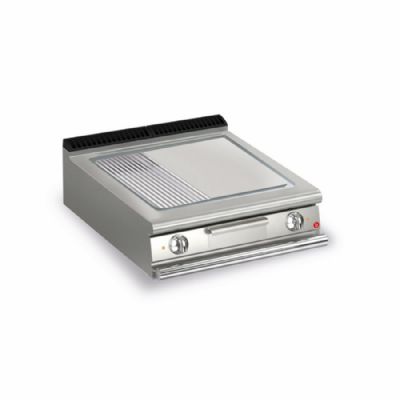 Plancha électrique chrome dur striée 1/3 - avec puissance 15 kW et 800x900x250 mm Plancha électrique chrome dur striée 1/3 - avec puissance 15 kW et 800x900x250 mm