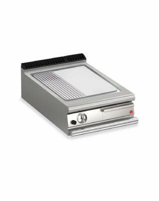 Plancha gaz acier AISI 430 1/3 striée à poser - dimensions 505x660x250 puissance 11 kW Plancha gaz acier AISI 430 1/3 striée à poser - dimensions 505x660x250 puissance 11 kW