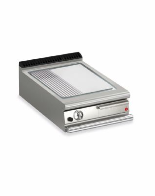 Plancha gaz AISI 430 1/3 striée à poser - dimensions 505x660x250 mm Plancha gaz AISI 430 1/3 striée à poser - dimensions 505x660x250 mm