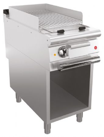 Grillade électrique avec placard ouvert en soubassement - 23 dm² - Largeur 400 mm - Gamme QUEEN 900 - Baron - 90QSGVE400P