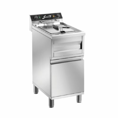 Friteuse lectrique sur coffre avec robinet de vidange 12L