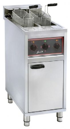 Friteuse professionnelle sur coffre Triphasé 2 cuves 2 x 10 litres - Sofraca - 92224C