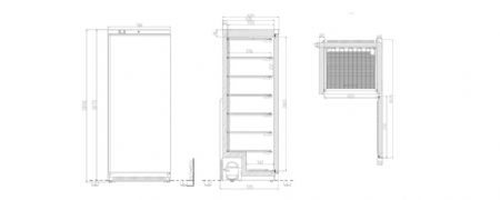 Armoire congélateur professionnelle 600 litres en ABS, 650x500 mm -18°/-22°C - Virtus - 9741C