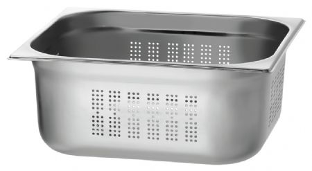 Bac GN perforé 2/3 P150, 13 litres, perforations pour cuisson vapeur et égouttage - Bartscher - A103150