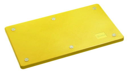Planche  dcouper polythylne jaune - 530x325x24 mm