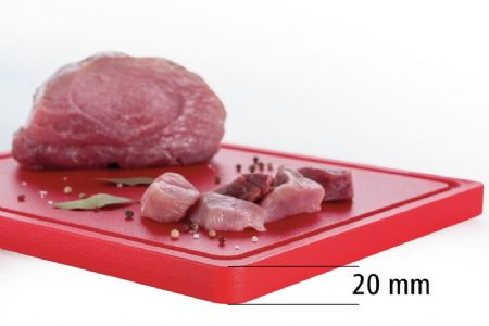 Planche  dcouper polythylne rouge - 290x225 mm