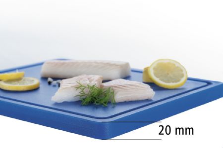 Planche  dcouper polythylne bleue - 290x225 mm