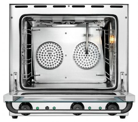 Four Convection professionnel AT120 Monophasé 2 niveaux Commande mécanique Auto-nettoyage Grilles GN1/1 - Bartscher - A120788