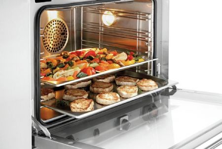 Four Convection professionnel AT220-MDI fonction grill et vapeur intégrées, commande numérique MDI, 700x640x540 mm - Bartscher - A120821