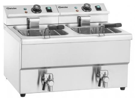 Friteuse A poser petite capacité IMBISS II Gaz 2 cuves de 8 litres - Bartscher - A150407