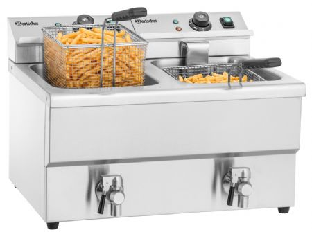 Friteuse A poser petite capacité IMBISS II Gaz 2 cuves de 8 litres - Bartscher - A150407