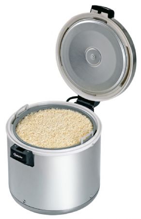 Chauffe-riz anneau chauffant, capacité 8,5 kg de riz cuit, 0,11 kW, 400x465x395 mm - Bartscher - A150512