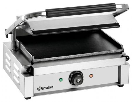 Grill contact Paninis 1G simple avec plaques en acier inoxydable de 410x400 mm - Bartscher - A150679
