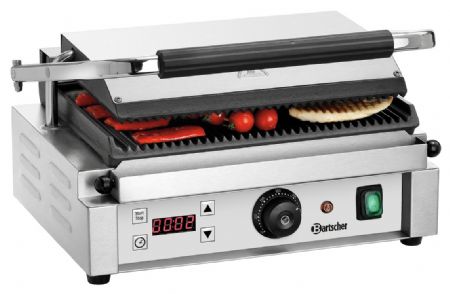 Grill contact Paninis 1RDIG simple avec plaques revêtement antiadhésif 410x400 mm - Bartscher - A150684