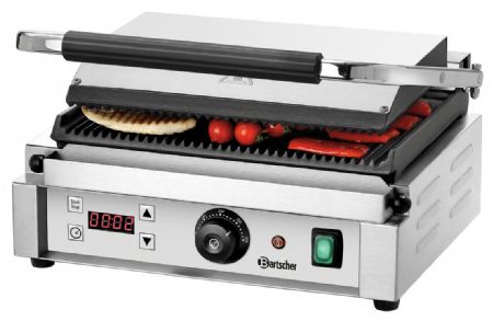 Grill contact Paninis 1RDIG simple avec plaques revêtement antiadhésif 410x400 mm - Bartscher - A150684