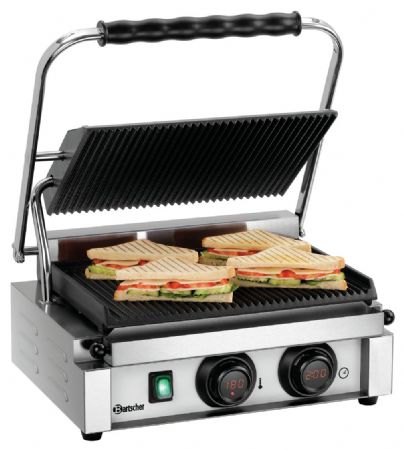 Grill contact Paninis Panini-MDI 1R simple plaques en fonte d'aluminium de 410x400 mm - Bartscher - A150974 Grill contact Paninis Panini-MDI 1R simple plaques en fonte d'aluminium de 410x400 mm - Bartscher - A150974
