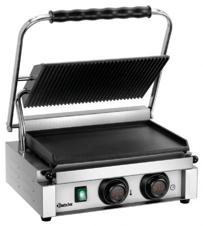 Grill contact Paninis Panini-MDI 1GR simple avec plaques aluminium 2 x 0,16 m² - Bartscher - A150976