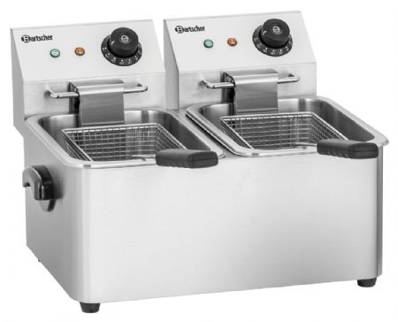 Friteuse A poser petite capacité SNACK II 2 cuves de 4 L Gaz - Bartscher - A162412E