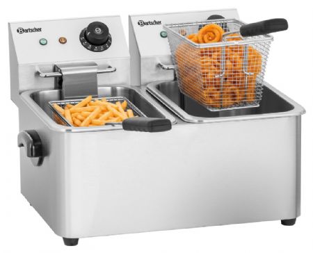 Friteuse A poser petite capacité SNACK II 2 cuves de 4 L Gaz - Bartscher - A162412E