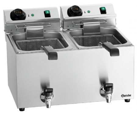Friteuse A poser petite capacité MDI SNACK IV Plus, Monophasé, capacité 2 x 9 L - Bartscher - A162829