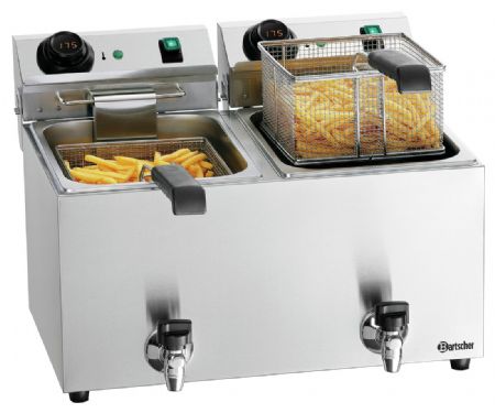 Friteuse A poser petite capacité MDI SNACK IV Plus, Monophasé, capacité 2 x 9 L - Bartscher - A162829