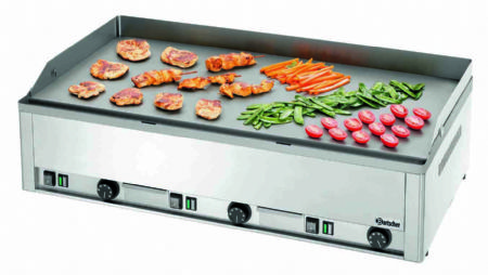 Plancha lectrique triphas professionnel  poser plaque lisse - 990x580x310 mm