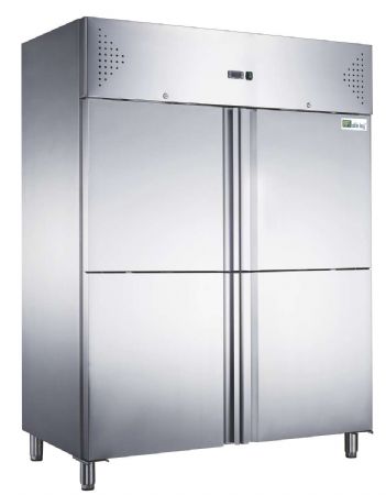 Armoire rfrigre positive 4 portes pleines -2 / +8C inox - 1400L