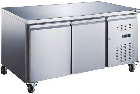 Table rfrigre positive 2 portes sur roulettes - 600 x 400mm avec Plan de travail inox