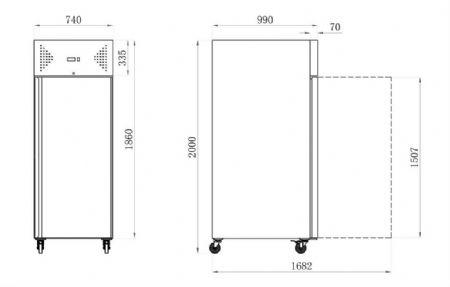 Armoire pâtissière positive 600x800 mm tropicalisée 17 niveaux - Afi-Collin-Lucy - AA8PP