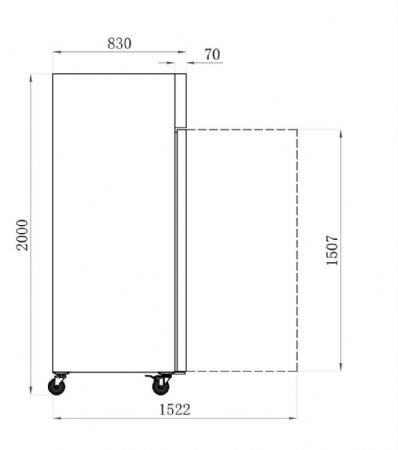 Armoire réfrigérateur positive professionnelle 1 porte pleine 700 L tropicalisée - Afi-Collin-Lucy - AAF7P