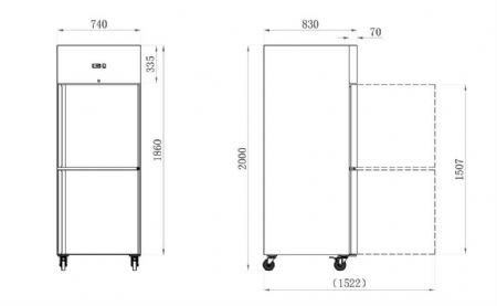 Armoire congélateur professionnelle 2 portes pleines 700 L tropicalisée classe climatique 5 - Afi-Collin-Lucy - AAF7PNNM