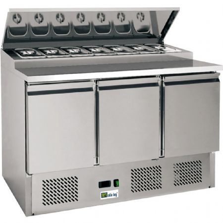 Saladette réfrigérée 3 portes pleines positive 392 L - Afi-Collin-Lucy - AAPS300