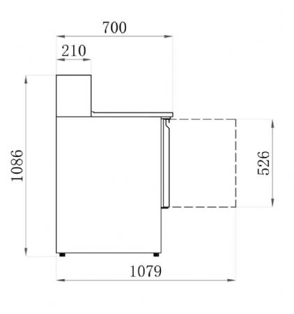 Meuble à Pizzas réfrigéré 2 portes positif avec dessus granit - Afi-Collin-Lucy - AAPS900