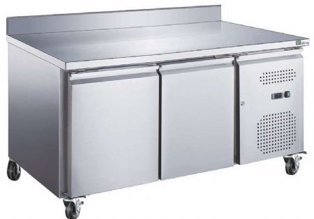 Table rfrigre professionnelle positive tropicalis inox avec dosseret 2 portes 228 L