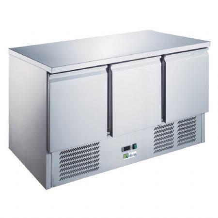 Table rfrigre 3 portes en inox temprature positif capacit 368 L